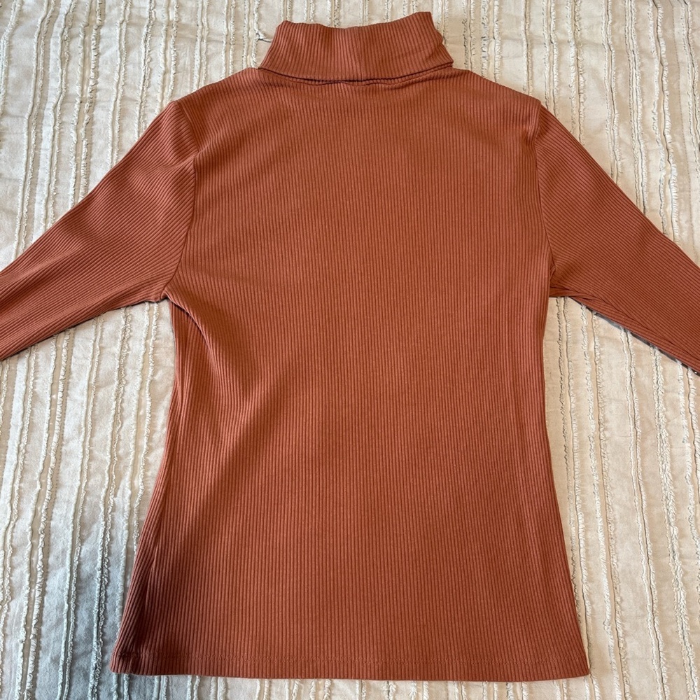 Size Medium Auburn/Orange Turtleneck long sleeve